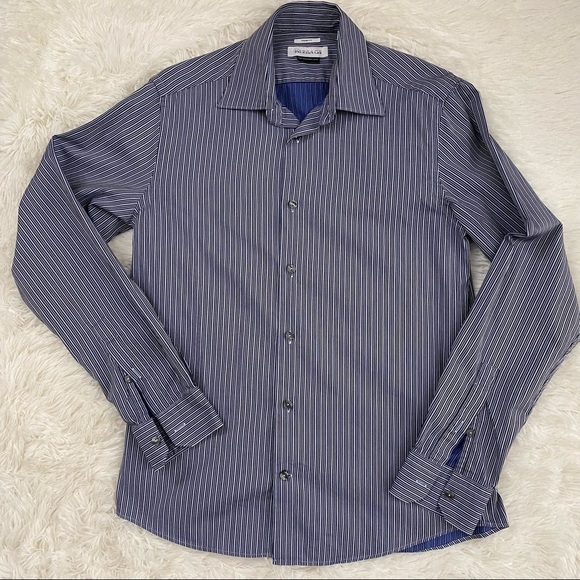 Versace Collection Other - Versace Collection Men’s Dress Shirt | 15.5/39 | Black, Blue, White Stripes